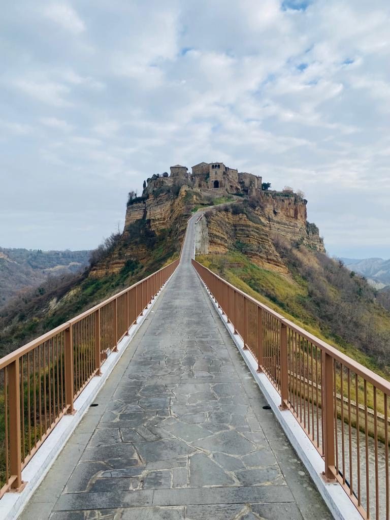The footbridge leading up to Civita di Bagnoregio